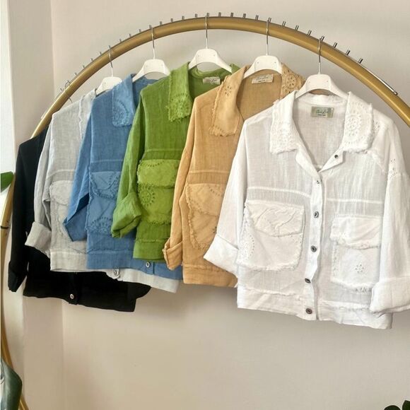 Made in Italy Linen Jacket - Picture 3 of 4